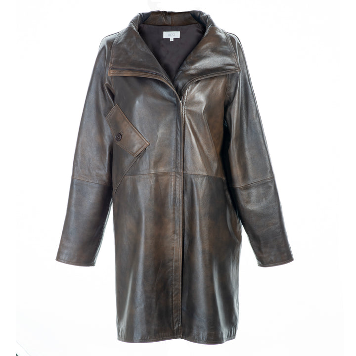 HÉST AS GABBY Leather Coat Leather Jackets 475 Brown