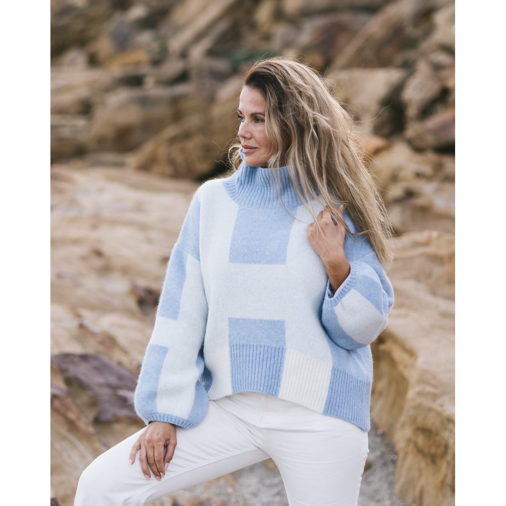 HÉST AS Hést Isa Sweater Heavy Knitwear Tops 277 Light Blue